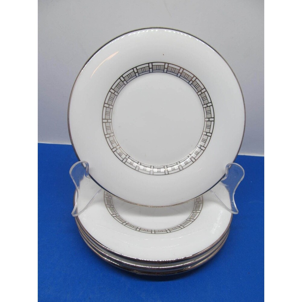 Lenox Timeless Set Of Four 5 3/4" Saucers Only  EC